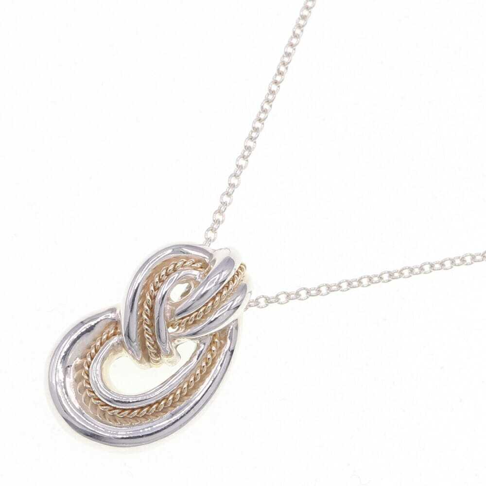 Tiffany & Co Twisted Knot Rope Necklace Sterling Silver Yellow Pendant Accessory
